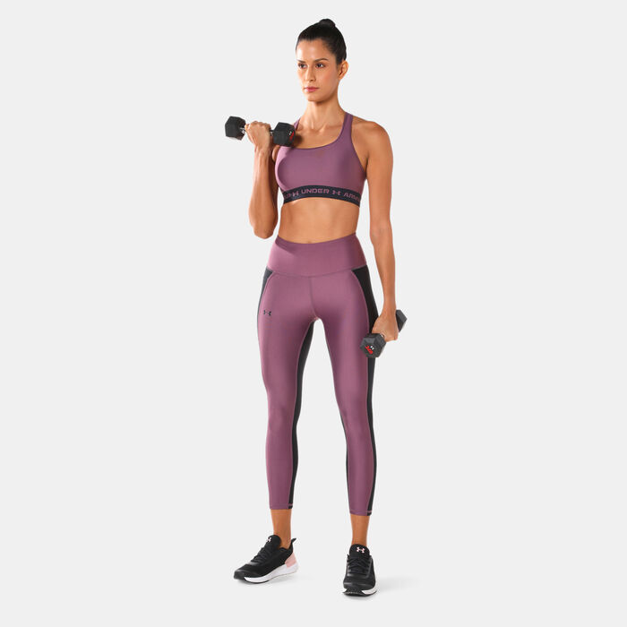 Under Armour Women's HeatGear® Ankle Leggings Purple Under Armour Women's HeatGear® Ankle Leggings Purple image number 2
