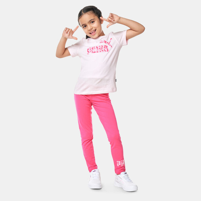 PUMA Kids' Animal T-Shirt and Leggings Set White PUMA Kids' Animal T-Shirt and Leggings Set White image number 2
