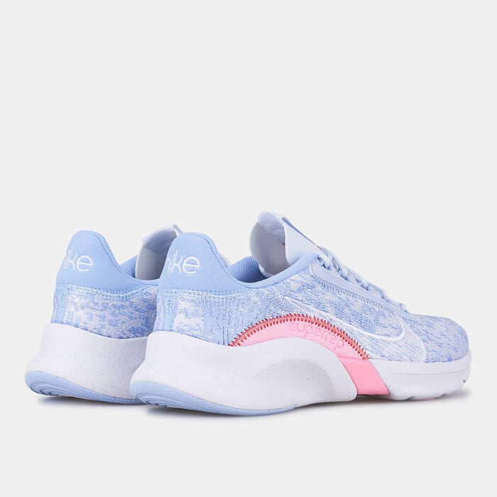 Nike Women's SuperRep Go 3 Flyknit Next Nature Training Shoe Blue Nike Women's SuperRep Go 3 Flyknit Next Nature Training Shoe Blue image number 2