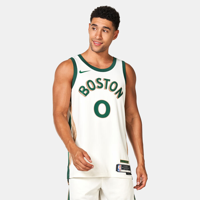 Nike Men's NBA Boston Celtics Jayson Tatum City Edition Dri-FIT Swingman Basketball Jersey - 2023/24 Ivory image number 0