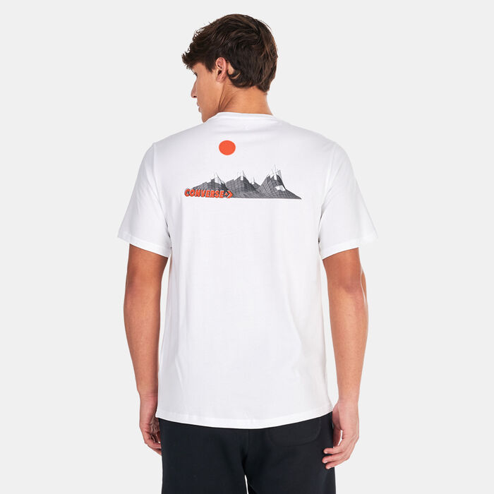 Converse Men's Moon Mountain Graphic T-Shirt White Converse Men's Moon Mountain Graphic T-Shirt White image number 1