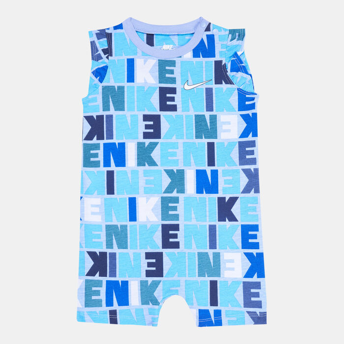 Nike Kids' Allover Print Romper Blue Nike Kids' Allover Print Romper Blue image number 0