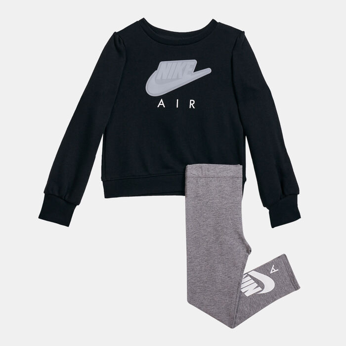 Jordan Kids' Air Sweatshirt and Leggings Set (Baby & Toddler) Grey Jordan Kids' Air Sweatshirt and Leggings Set (Baby & Toddler) Grey image number 0