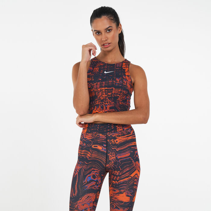 Nike Women's Sportswear Allover Print Tank Top Black image number 0