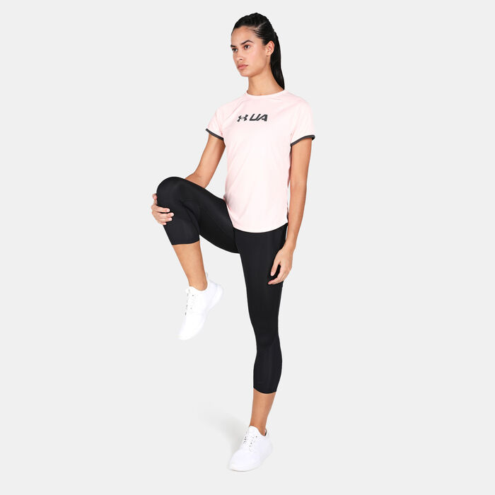 Under Armour Women's Fly Fast 2.0 HeatGear® Cropped Leggings Black Under Armour Women's Fly Fast 2.0 HeatGear® Cropped Leggings Black image number 2
