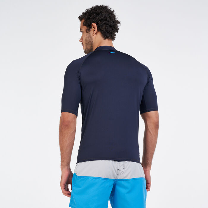 Speedo Men's Essential Rashguard Swimming T-Shirt Blue image number 1