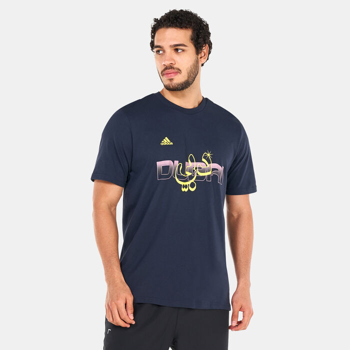 adidas Men's Dubai Graphic T-Shirt Blue adidas Men's Dubai Graphic T-Shirt Blue image number 0