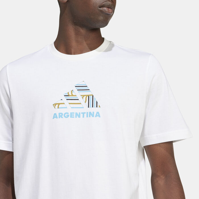 adidas Men's Argentina Football Fan Graphic T-Shirt White adidas Men's Argentina Football Fan Graphic T-Shirt White image number 3