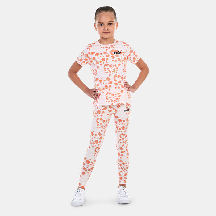 PUMA Kids' Essentials Mix Match Printed Leggings Pink PUMA Kids' Essentials Mix Match Printed Leggings Pink image number 2