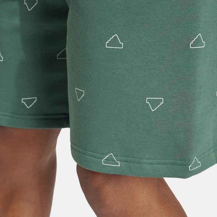 adidas Men's Seasonal Essentials Monogram Graphic Shorts Green adidas Men's Seasonal Essentials Monogram Graphic Shorts Green image number 3