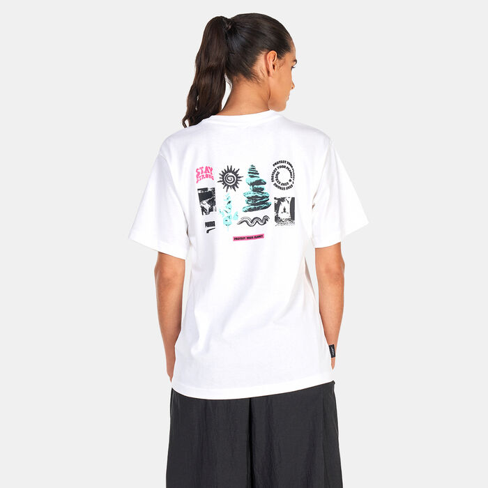 PUMA Women's Downtown Relaxed Graphic T-Shirt White PUMA Women's Downtown Relaxed Graphic T-Shirt White image number 1