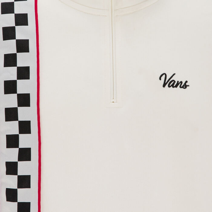 Vans Men's Race Day Quarter-Zip Sweatshirt Beige image number 2