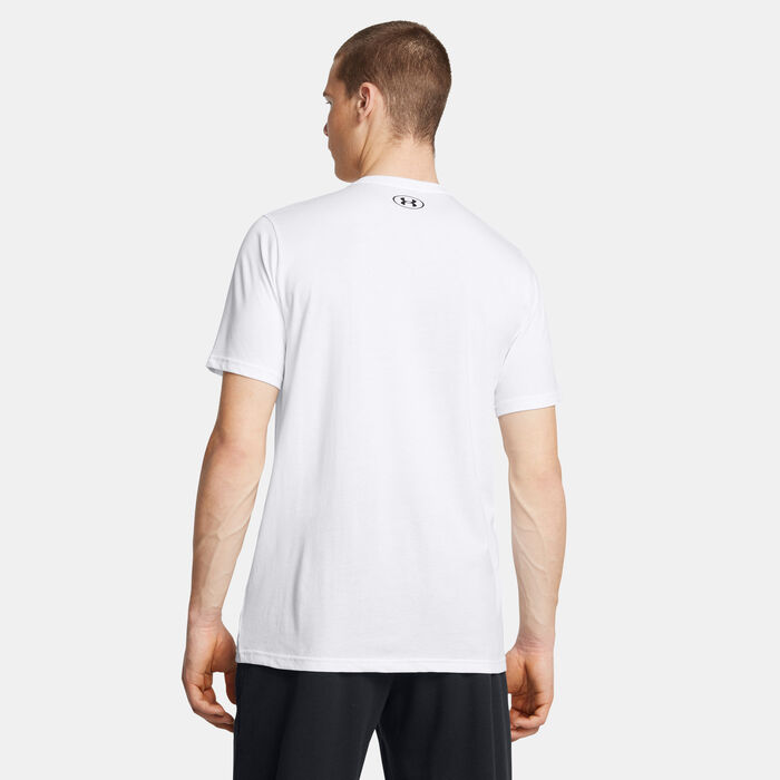 Under Armour Men's Project Rock Payoff Graphic T-Shirt White Under Armour Men's Project Rock Payoff Graphic T-Shirt White image number 1