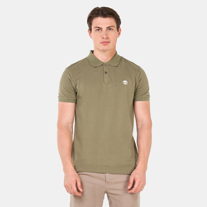 Timberland Men's Millers River Pique Polo Shirt Beige Timberland Men's Millers River Pique Polo Shirt Beige image number 0