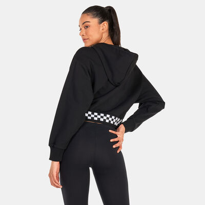 Vans Women's Boom Boom Check Hoodie Black Vans Women's Boom Boom Check Hoodie Black