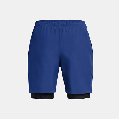 Under Armour Kids' UA Tech Woven 2-in-1 Training Shorts Blue