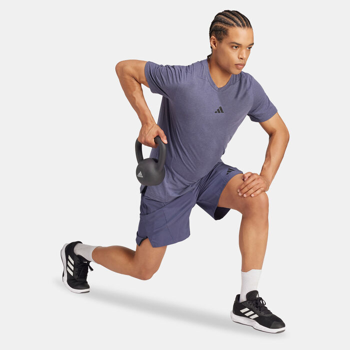 adidas Men's Designed for Training Shorts Blue image number 2