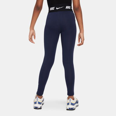 Nike Kids' Sportswear High-Rise Leggings (Older Kids) Blue