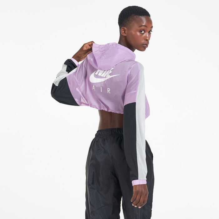 Nike Women's Air Cropped Jacket Purple Nike Women's Air Cropped Jacket Purple image number 1