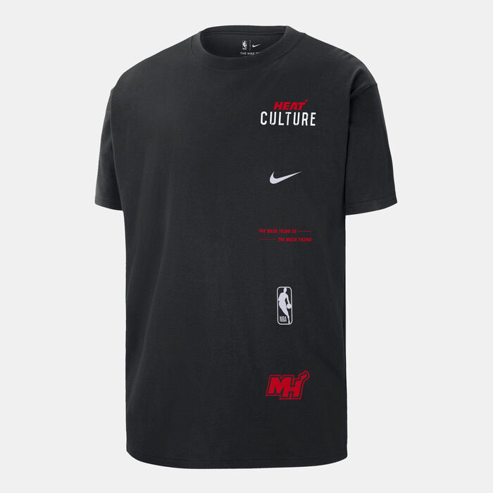 Nike Men's NBA Miami Heat City Edition Courtside Max90 T-Shirt - 2023/24 Black image number 0