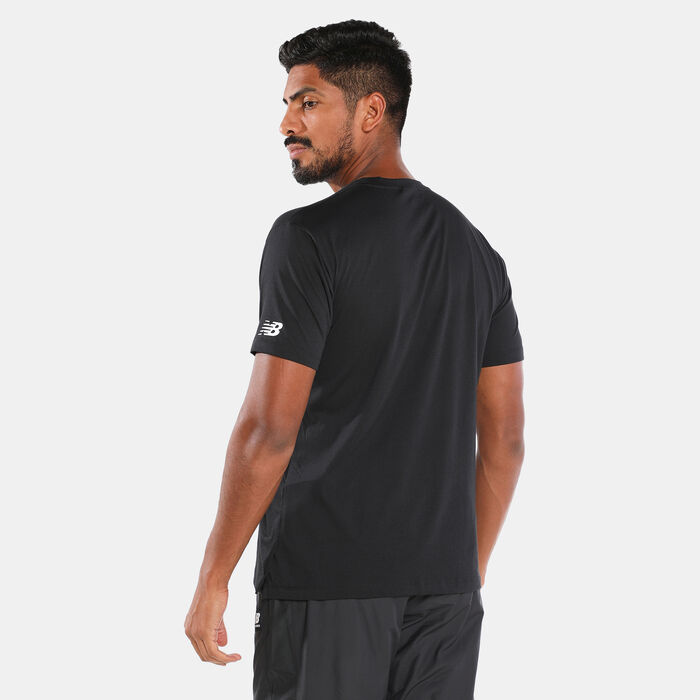 New Balance Men's R.W.T. Graphic Heathertech T-Shirt Black New Balance Men's R.W.T. Graphic Heathertech T-Shirt Black image number 1
