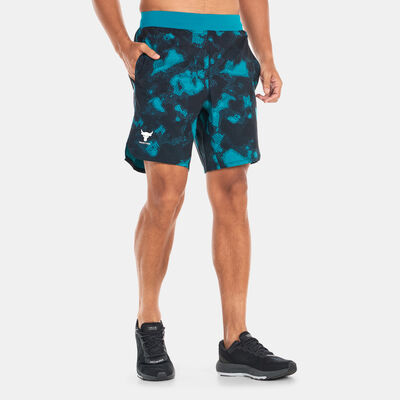 Under Armour Men's Project Rock Woven Printed Shorts Green Under Armour Men's Project Rock Woven Printed Shorts Green
