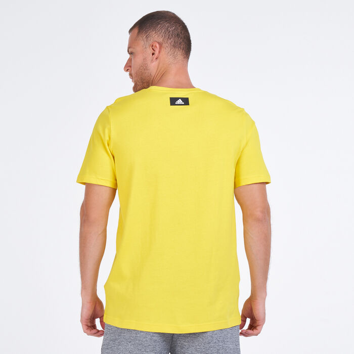adidas Men's Sportswear Graphic T-Shirt yellow image number 1