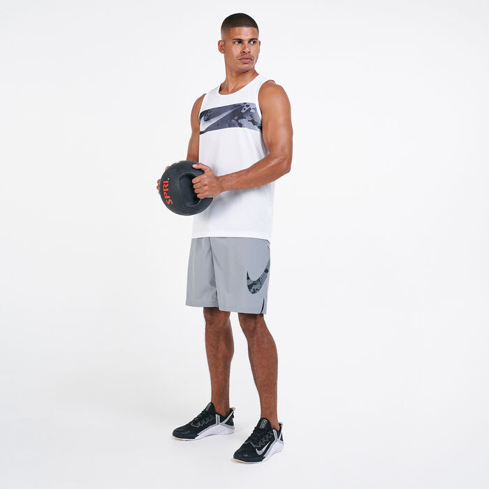 Nike Men's Legend Camo Swoosh Tank Top White Nike Men's Legend Camo Swoosh Tank Top White image number 2