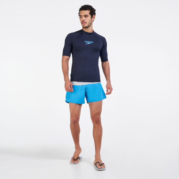 Speedo Men's Essential Rashguard Swimming T-Shirt Blue image number 2