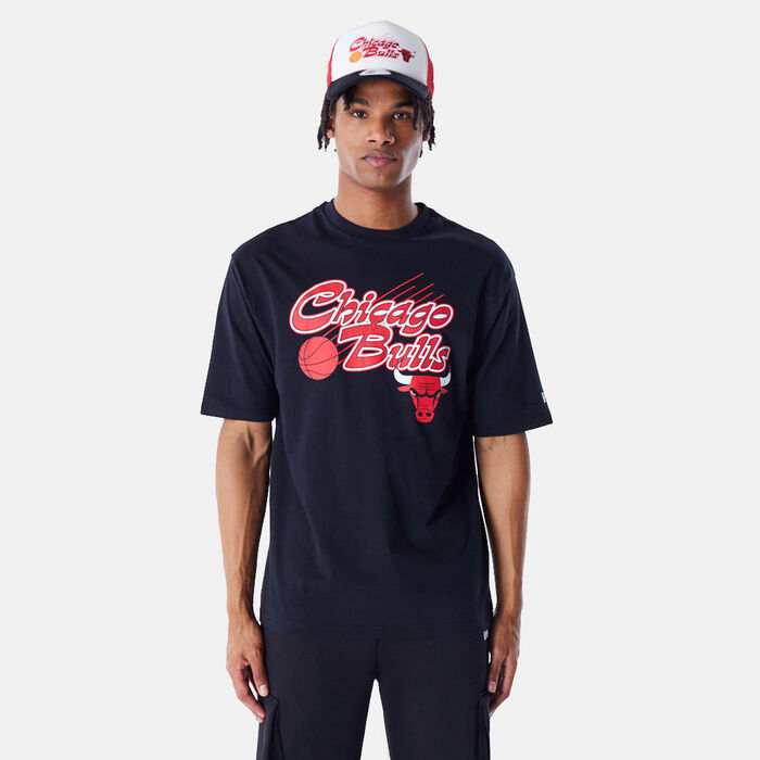 New Era Men's NBA Chicago Bulls Script T-Shirt Black image number 0