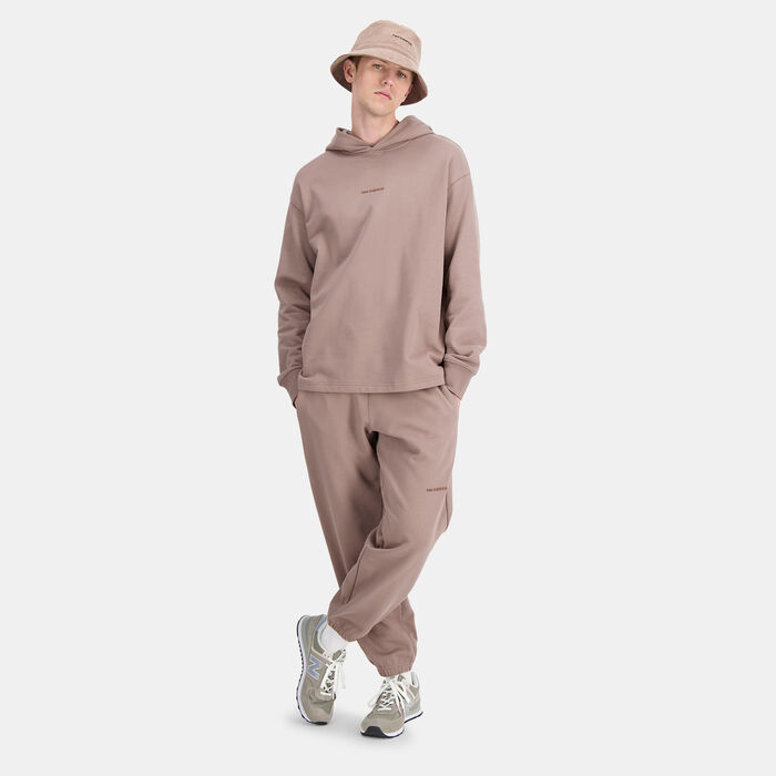 New Balance Men's Athletics Linear Fleece Hoodie Brown New Balance Men's Athletics Linear Fleece Hoodie Brown image number 2