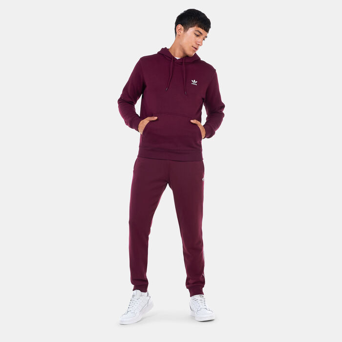 adidas Originals Men's Trefoil Essentials Hoodie Red adidas Originals Men's Trefoil Essentials Hoodie Red image number 2