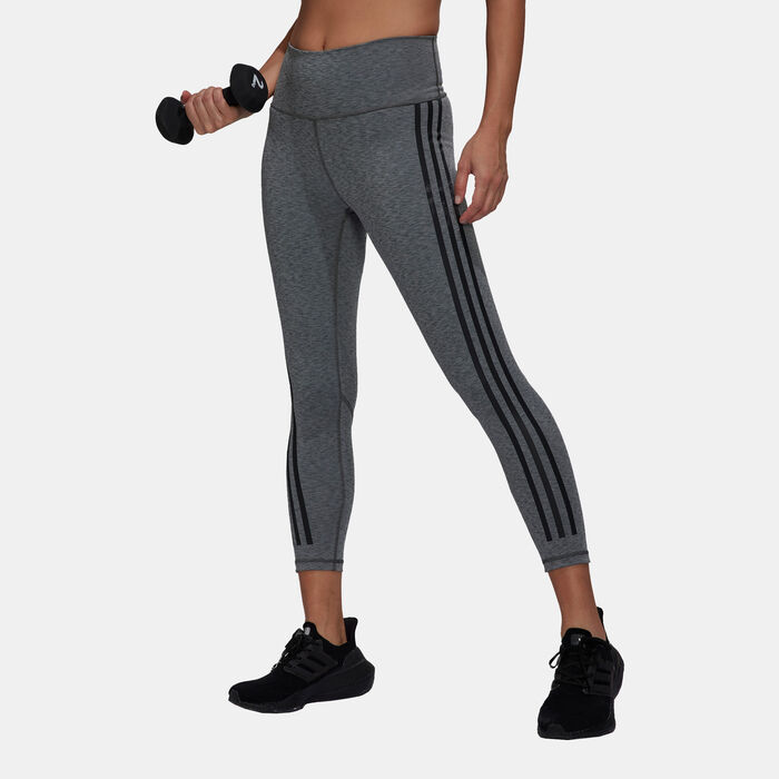 adidas Women's Optime Training Icons 7/8 Leggings Grey adidas Women's Optime Training Icons 7/8 Leggings Grey image number 0