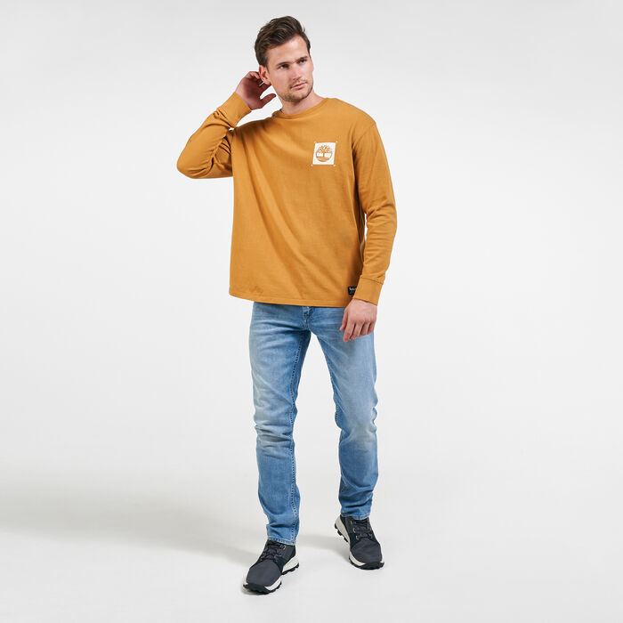 Timberland Men's Hi-Vis Garment-Dyed T-Shirt yellow Timberland Men's Hi-Vis Garment-Dyed T-Shirt yellow image number 2