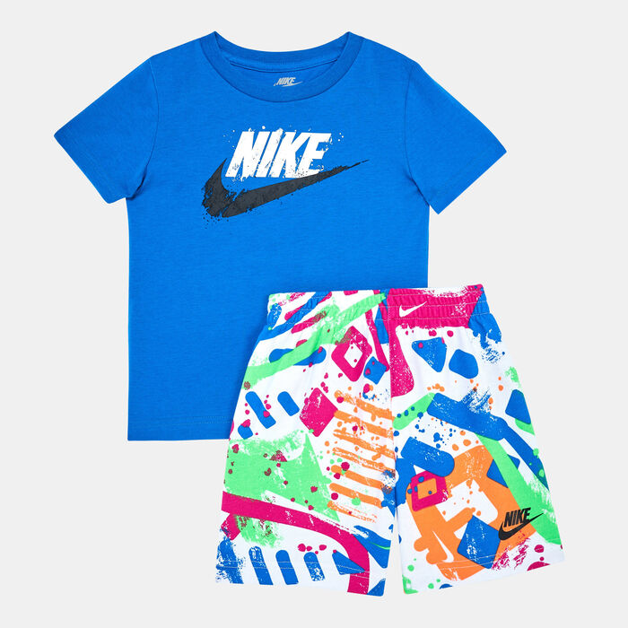 Nike Kids' Sportswear Thrill Shorts And Tee Set Blue image number 0