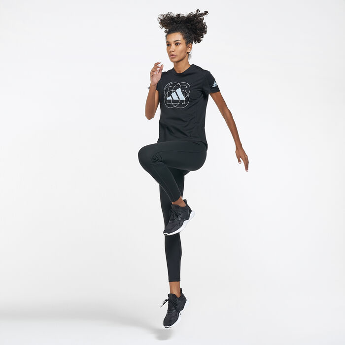 adidas Women's Run Logo T-Shirt Black adidas Women's Run Logo T-Shirt Black image number 2