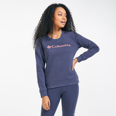 Columbia Women's Logo Crew Sweatshirt Blue