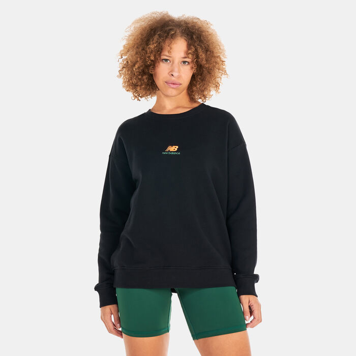 New Balance Women's Athletics Kim Van Vuuren Sweatshirt Black New Balance Women's Athletics Kim Van Vuuren Sweatshirt Black image number 0