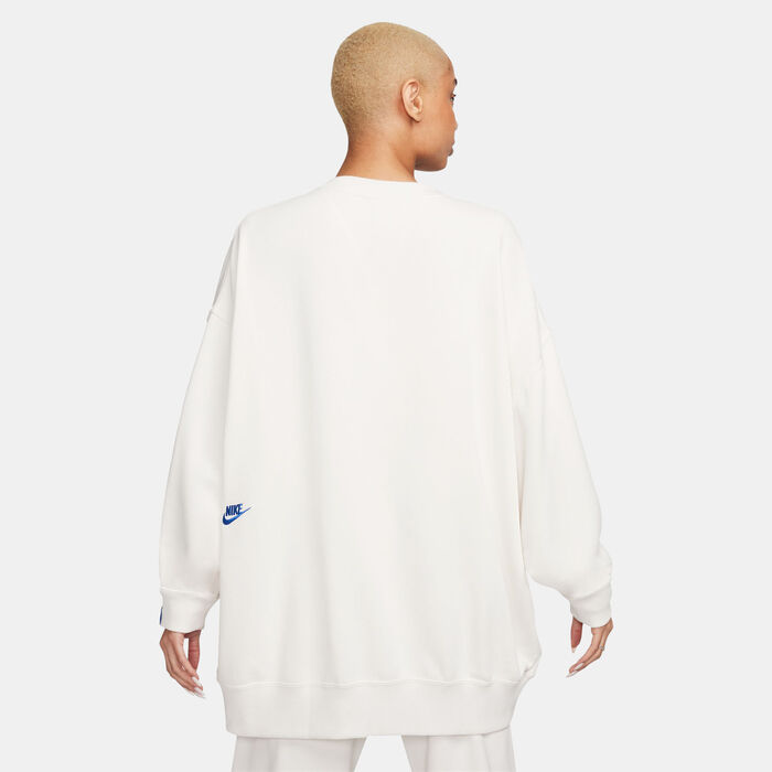 Nike Women's Oversized French Terry Sweatshirt White image number 1