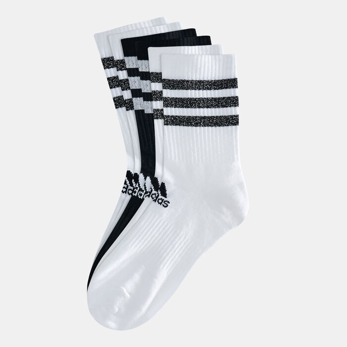 adidas Originals Men's Glam 3-Stripes Cushioned Crew Sport Socks (3 Pack) Grey image number 0