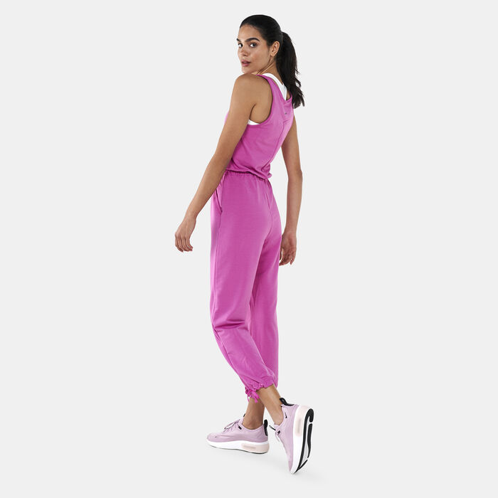 Nike Women's Yoga Dri-FIT Jumpsuit Red Nike Women's Yoga Dri-FIT Jumpsuit Red image number 1