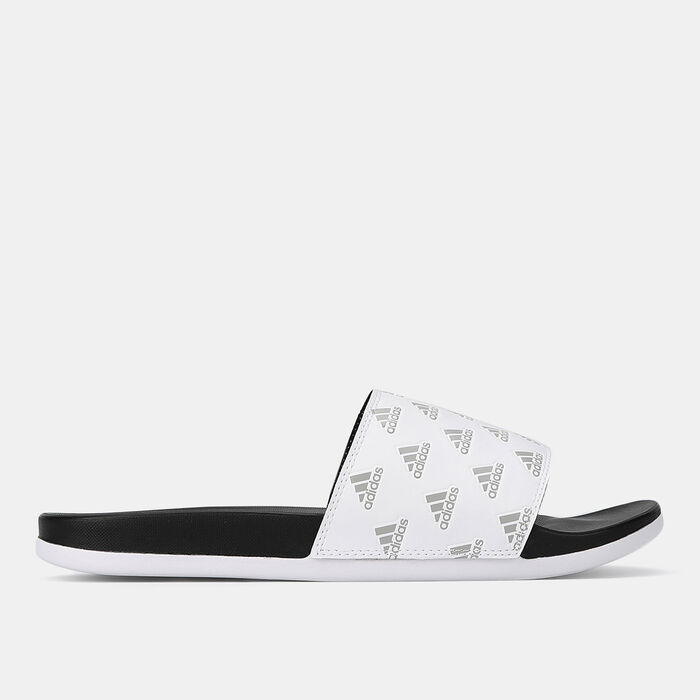 adidas Men's Adilette Comfort Slip-On Slides White image number 1