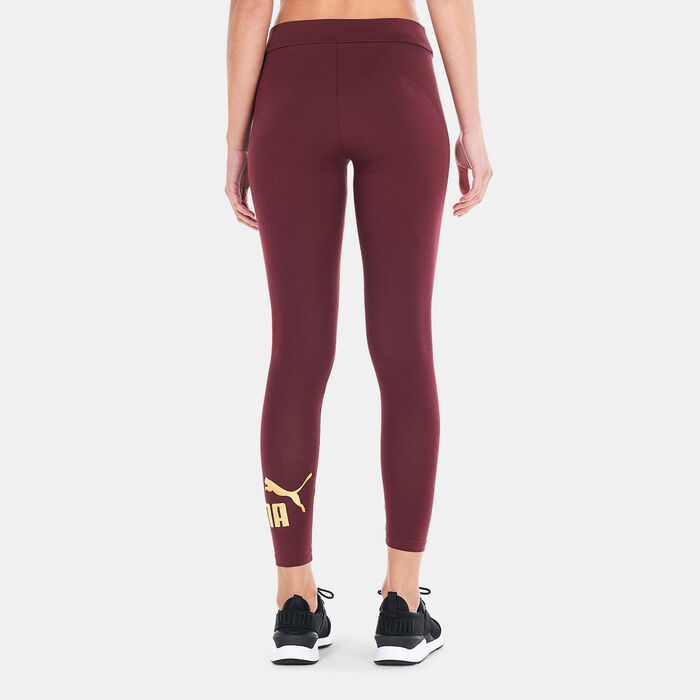 PUMA Women's Essentials+ Metallic Leggings Red PUMA Women's Essentials+ Metallic Leggings Red image number 1