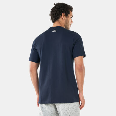 adidas Men's Energetic 3Bar Graphic T-Shirt Blue