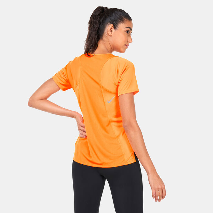 Nike Women's Dri-FIT Race T-Shirt Orange Nike Women's Dri-FIT Race T-Shirt Orange image number 1
