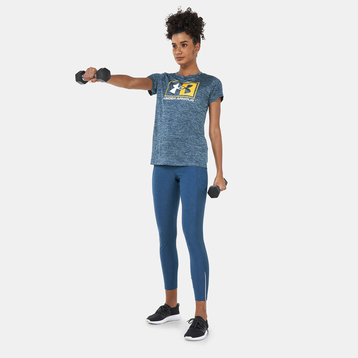 Under Armour Women's UA Tech™ Twist Box T-Shirt Green Under Armour Women's UA Tech™ Twist Box T-Shirt Green image number 2