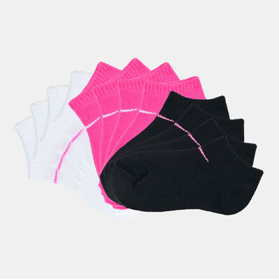 Nike Kids' NHG Metallic Swoosh No-Show Socks (6 Pack) Pink