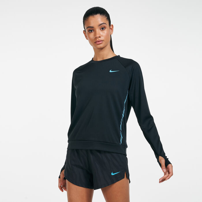 Nike Women's Icon Clash Running T-Shirt Black Nike Women's Icon Clash Running T-Shirt Black image number 0