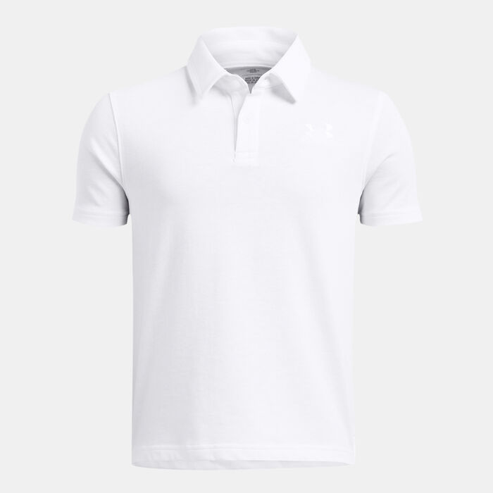Under Armour Kids' Icon Polo Shirt White Under Armour Kids' Icon Polo Shirt White image number 0