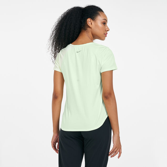 Nike Women's Swoosh Run T-Shirt Green Nike Women's Swoosh Run T-Shirt Green image number 1
